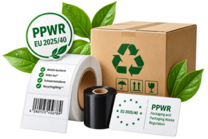 PPWR Konformitaet Etiketten Thermotransferfolien Transportverpackungen 17