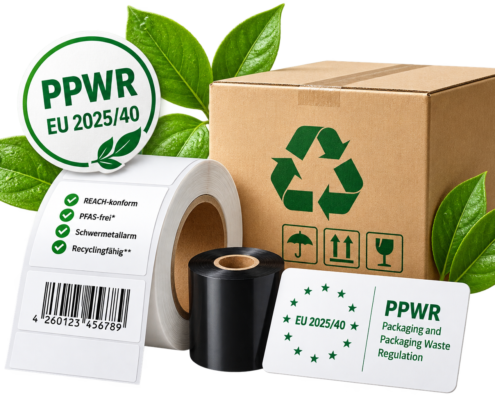 PPWR Konformitaet Etiketten Thermotransferfolien Transportverpackungen 17